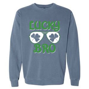 Shamrock Three Leaf Clover St Patricks Day Lucky Bro Cute Gift Garment-Dyed Sweatshirt