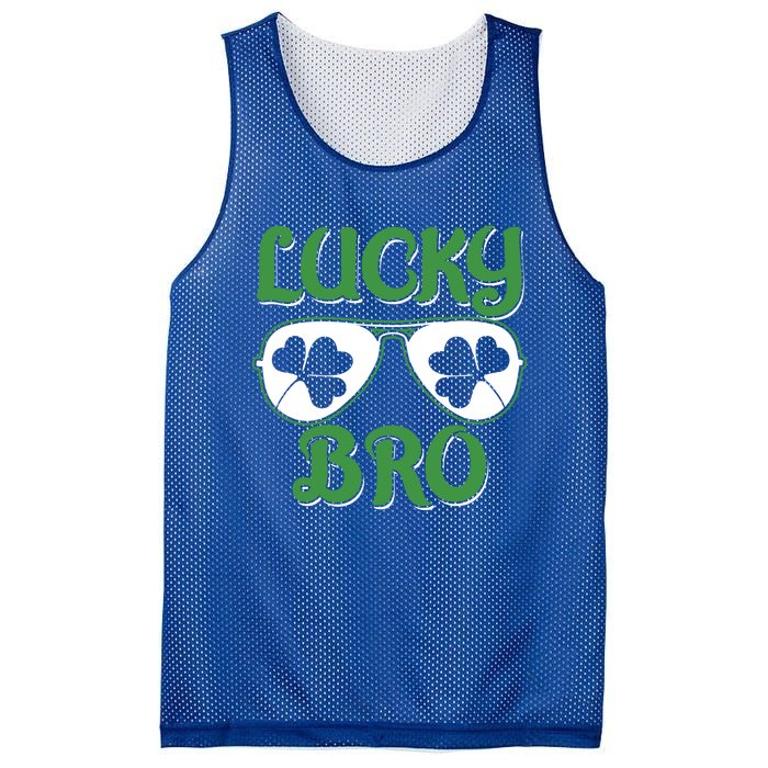 Shamrock Three Leaf Clover St Patricks Day Lucky Bro Cute Gift Mesh Reversible Basketball Jersey Tank