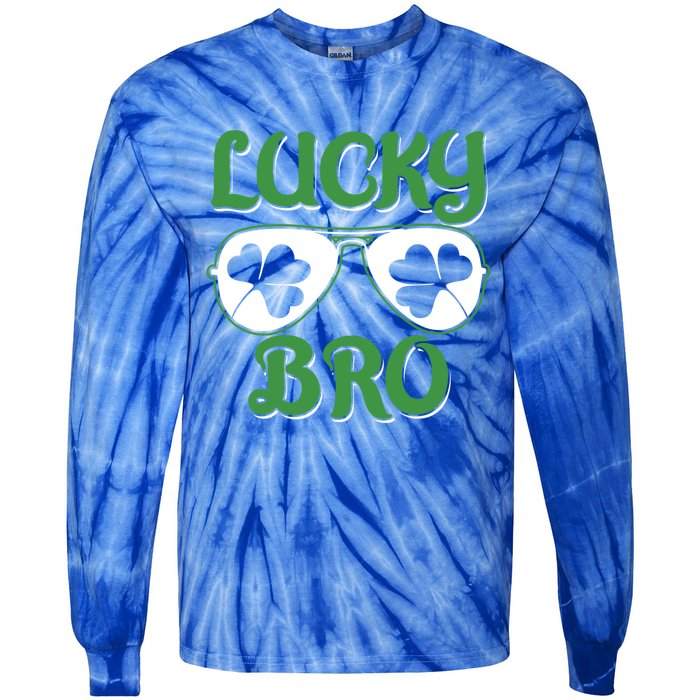 Shamrock Three Leaf Clover St Patricks Day Lucky Bro Cute Gift Tie-Dye Long Sleeve Shirt