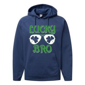 Shamrock Three Leaf Clover St Patricks Day Lucky Bro Cute Gift Performance Fleece Hoodie