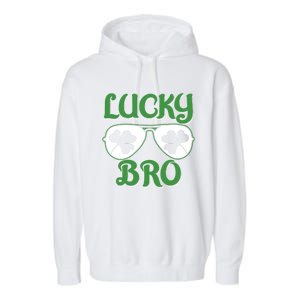 Shamrock Three Leaf Clover St Patricks Day Lucky Bro Cute Gift Garment-Dyed Fleece Hoodie