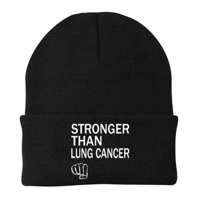 Stronger Than Lung Cancer Encouraget Motivation Support Meaningful Gift Beanie