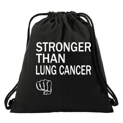 Stronger Than Lung Cancer Encouraget Motivation Support Meaningful Gift Drawstring Bag