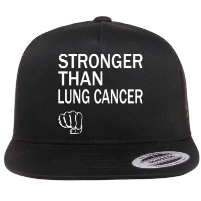 Stronger Than Lung Cancer Encouraget Motivation Support Meaningful Gift Flatbill Hat