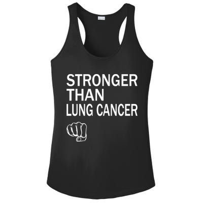 Stronger Than Lung Cancer Encouraget Motivation Support Meaningful Gift Ladies PosiCharge Competitor Racerback Tank