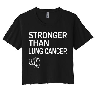 Stronger Than Lung Cancer Encouraget Motivation Support Meaningful Gift Crop Top