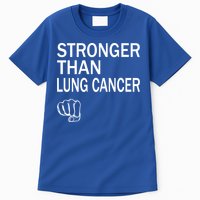 Stronger Than Lung Cancer Encouraget Motivation Support Meaningful Gift Tall T-Shirt