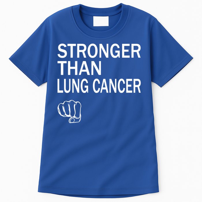 Stronger Than Lung Cancer Encouraget Motivation Support Meaningful Gift Tall T-Shirt