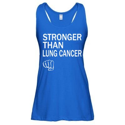 Stronger Than Lung Cancer Encouraget Motivation Support Meaningful Gift Ladies Essential Flowy Tank