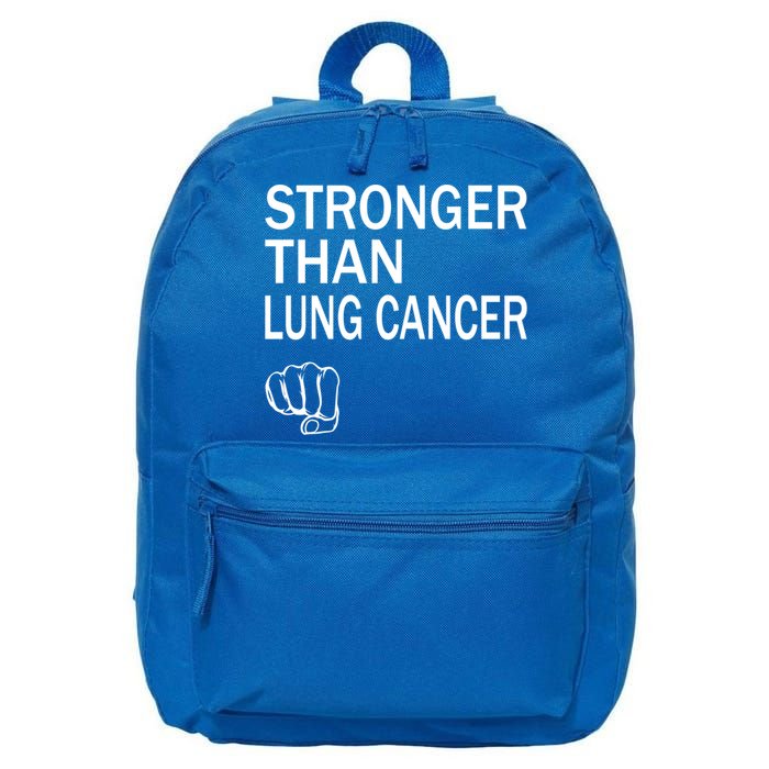 Stronger Than Lung Cancer Encouraget Motivation Support Meaningful Gift 16 in Basic Backpack