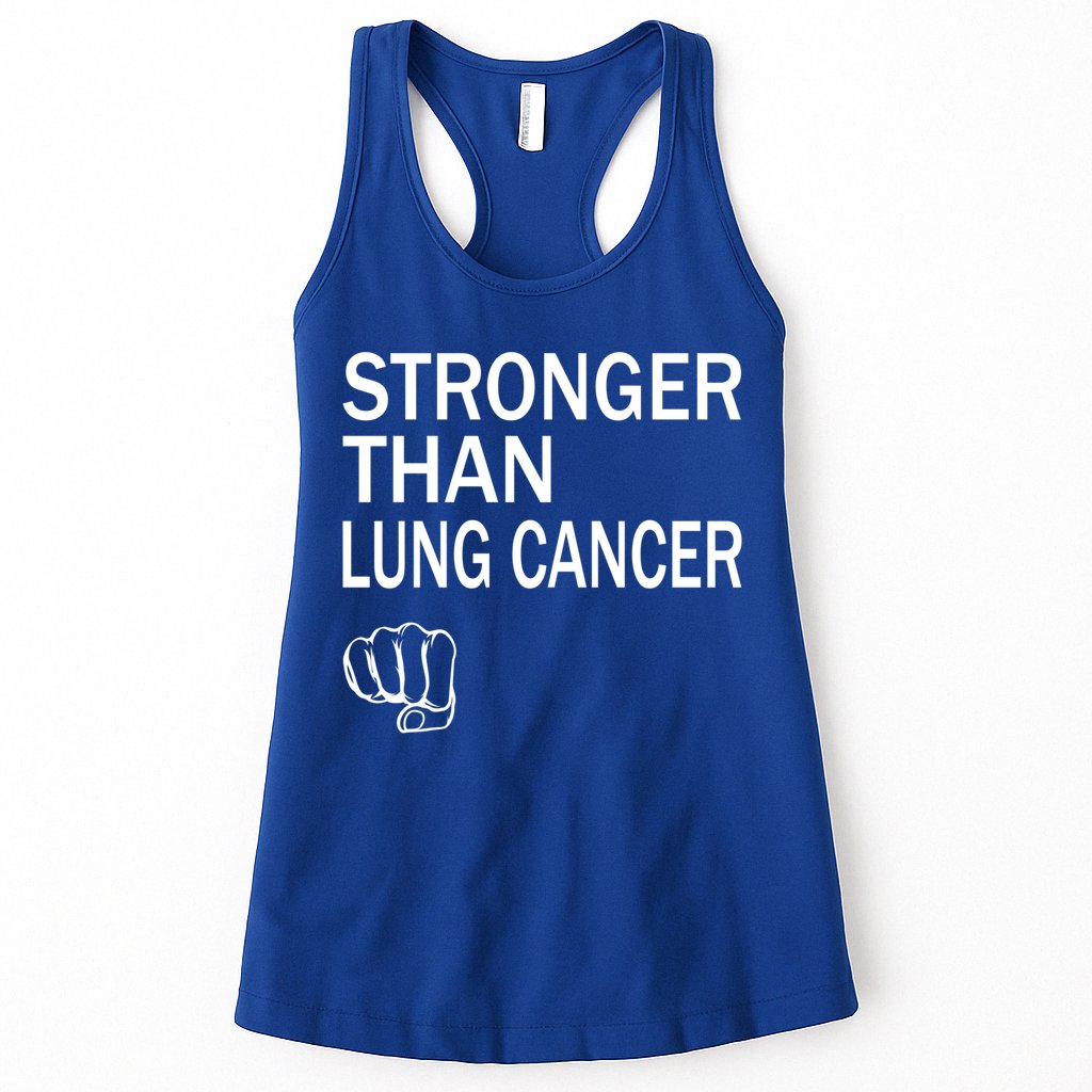 Stronger Than Lung Cancer Encouraget Motivation Support Meaningful Gift Womens Tank Top
