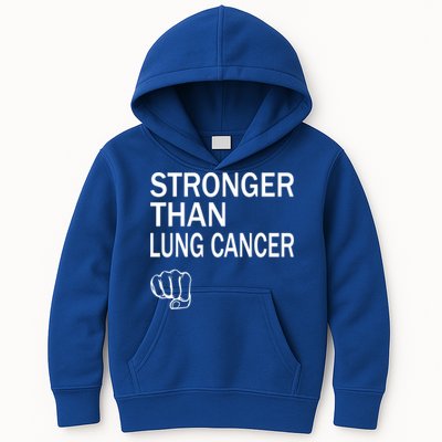Stronger Than Lung Cancer Encouraget Motivation Support Meaningful Gift Kids Hoodie