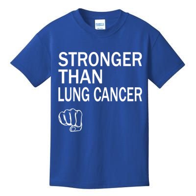 Stronger Than Lung Cancer Encouraget Motivation Support Meaningful Gift Kids T-Shirt