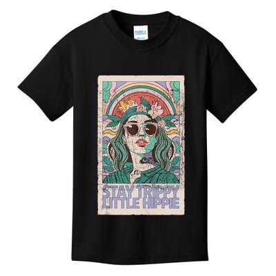 Stay Trippy Little Hippie Cool Vintage Kids T-Shirt