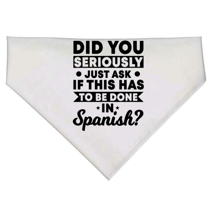 Spanish Teacher Language Class Instructor Student Tutor USA-Made Doggie Bandana