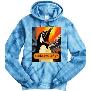 Screaming Tux Linux Sudo Rm Rf Tie Dye Hoodie