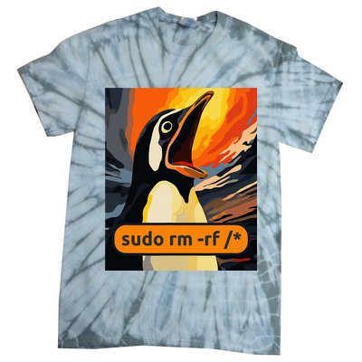 Screaming Tux Linux Sudo Rm Rf Tie-Dye T-Shirt