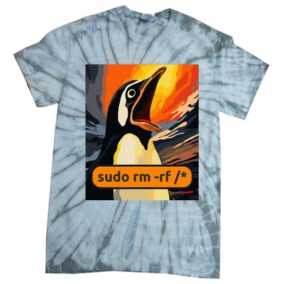 Screaming Tux Linux Sudo Rm Rf Tie-Dye T-Shirt