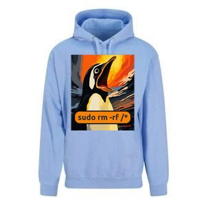 Screaming Tux Linux Sudo Rm Rf Unisex Surf Hoodie