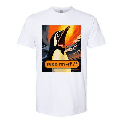 Screaming Tux Linux Sudo Rm Rf Softstyle CVC T-Shirt