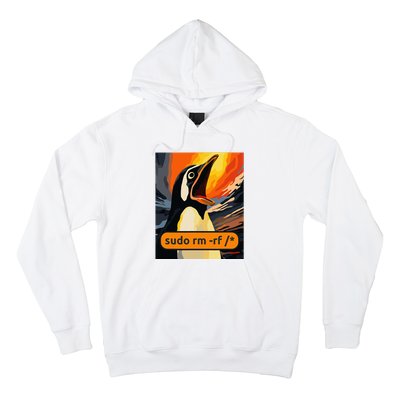 Screaming Tux Linux Sudo Rm Rf Hoodie