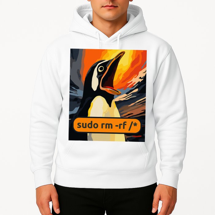 Screaming Tux Linux Sudo Rm Rf Hoodie