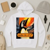 Screaming Tux Linux Sudo Rm Rf Hoodie