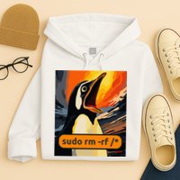 Screaming Tux Linux Sudo Rm Rf Hoodie