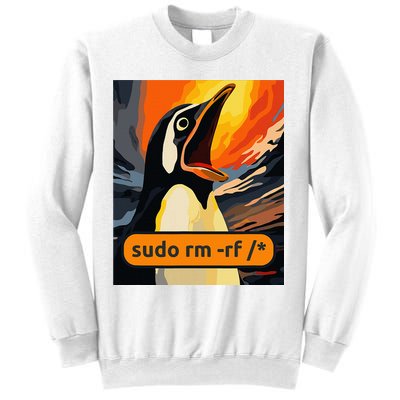 Screaming Tux Linux Sudo Rm Rf Sweatshirt
