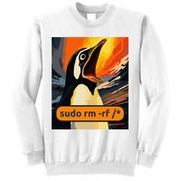 Screaming Tux Linux Sudo Rm Rf Sweatshirt