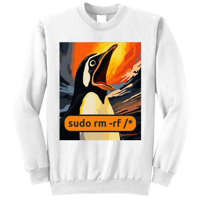 Screaming Tux Linux Sudo Rm Rf Sweatshirt