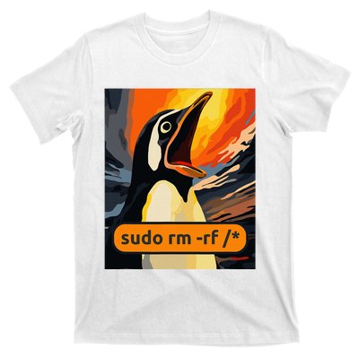 Screaming Tux Linux Sudo Rm Rf T-Shirt