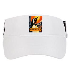 Screaming Tux Linux Sudo Rm Rf Adult Drive Performance Visor