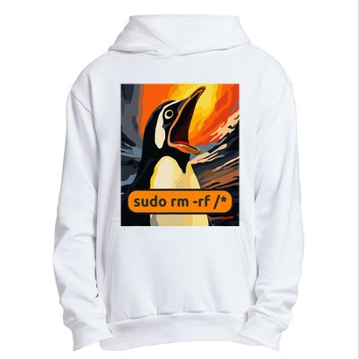 Screaming Tux Linux Sudo Rm Rf Urban Pullover Hoodie