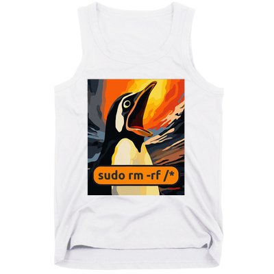 Screaming Tux Linux Sudo Rm Rf Tank Top