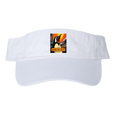 Screaming Tux Linux Sudo Rm Rf Valucap Bio-Washed Visor