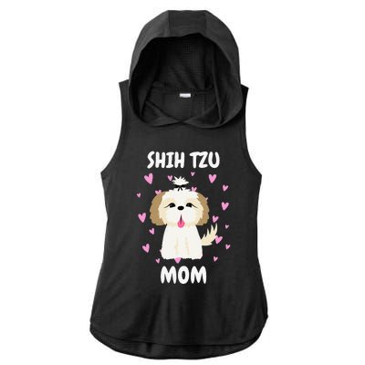 Shih Tzu Mom Mummy Mama Mum Mommy Mother's Day Mother Owner Ladies PosiCharge Tri-Blend Wicking Draft Hoodie Tank