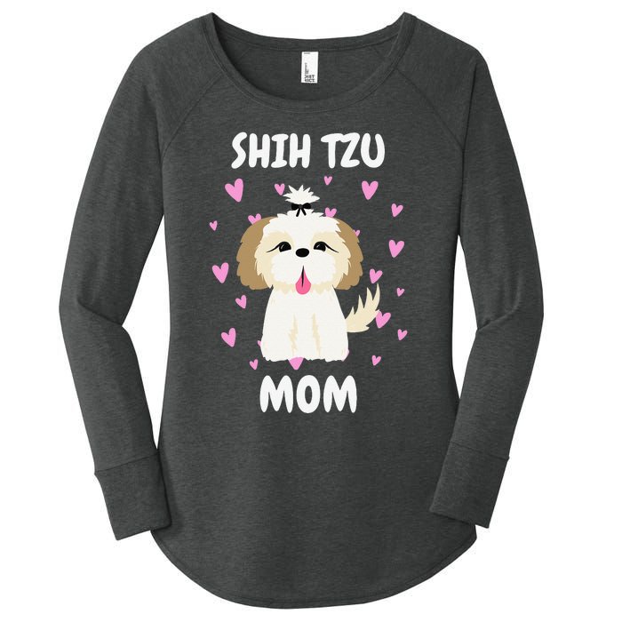 Shih Tzu Mom Mummy Mama Mum Mommy Mother's Day Mother Owner Women's Perfect Tri Tunic Long Sleeve Shirt