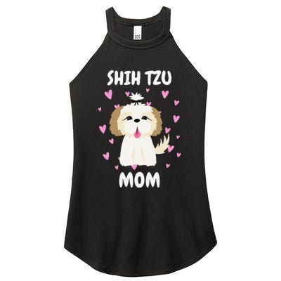 Shih Tzu Mom Mummy Mama Mum Mommy Mother's Day Mother Owner Women's Perfect Tri Rocker Tank