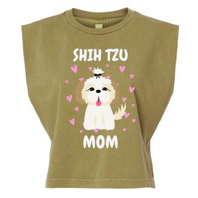 Shih Tzu Mom Mummy Mama Mum Mommy Mother's Day Mother Owner Garment-Dyed Women's Muscle Tee