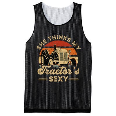 She think my tractor's sexy Farming Farmer Farm Farmer Mesh Reversible Basketball Jersey Tank