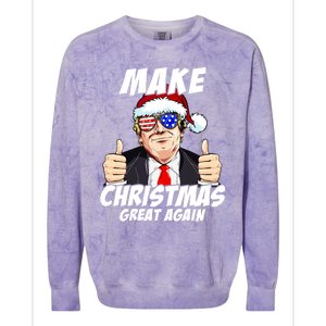 Santa Trump Make Christmas Great Again Family Matching Gift Colorblast Crewneck Sweatshirt