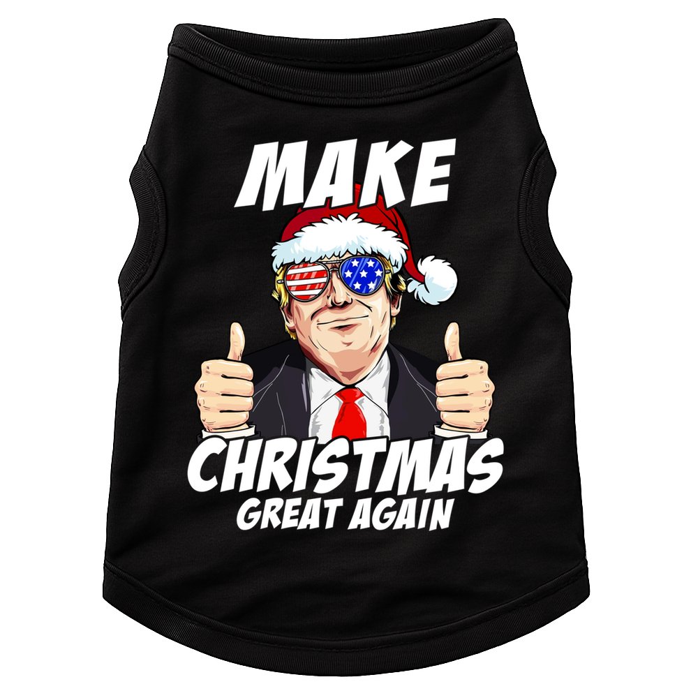 Santa Trump Make Christmas Great Again Family Matching Gift Doggie Tank