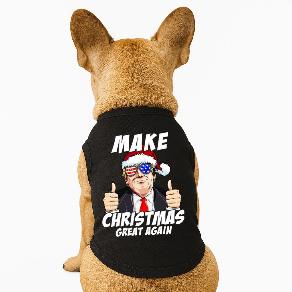 Santa Trump Make Christmas Great Again Family Matching Gift Doggie Tank