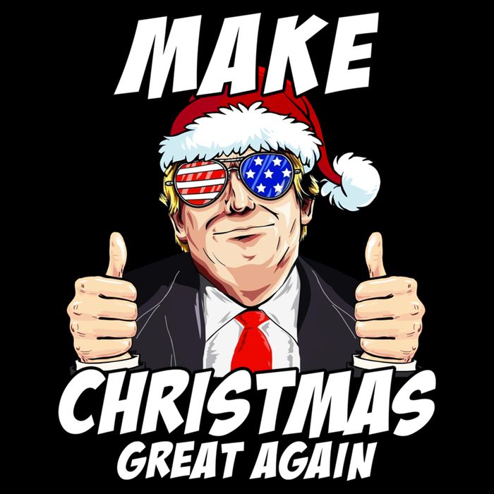 Santa Trump Make Christmas Great Again Family Matching Gift Doggie Tank
