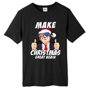 Santa Trump Make Christmas Great Again Family Matching Gift Tall Fusion ChromaSoft Performance T-Shirt