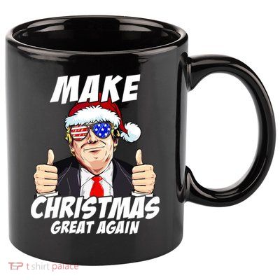 Santa Trump Make Christmas Great Again Family Matching Gift 11oz C Handle Ceramic Mug