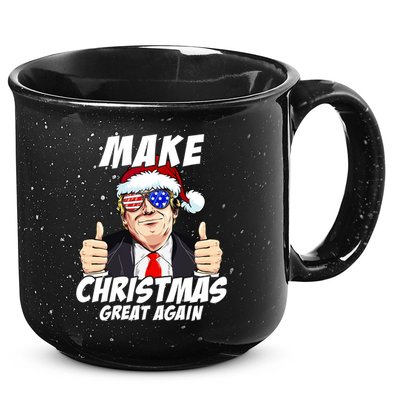 Santa Trump Make Christmas Great Again Family Matching Gift 15oz Campfire Ceramic Mug