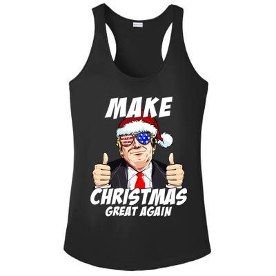 Santa Trump Make Christmas Great Again Family Matching Gift Ladies PosiCharge Competitor Racerback Tank