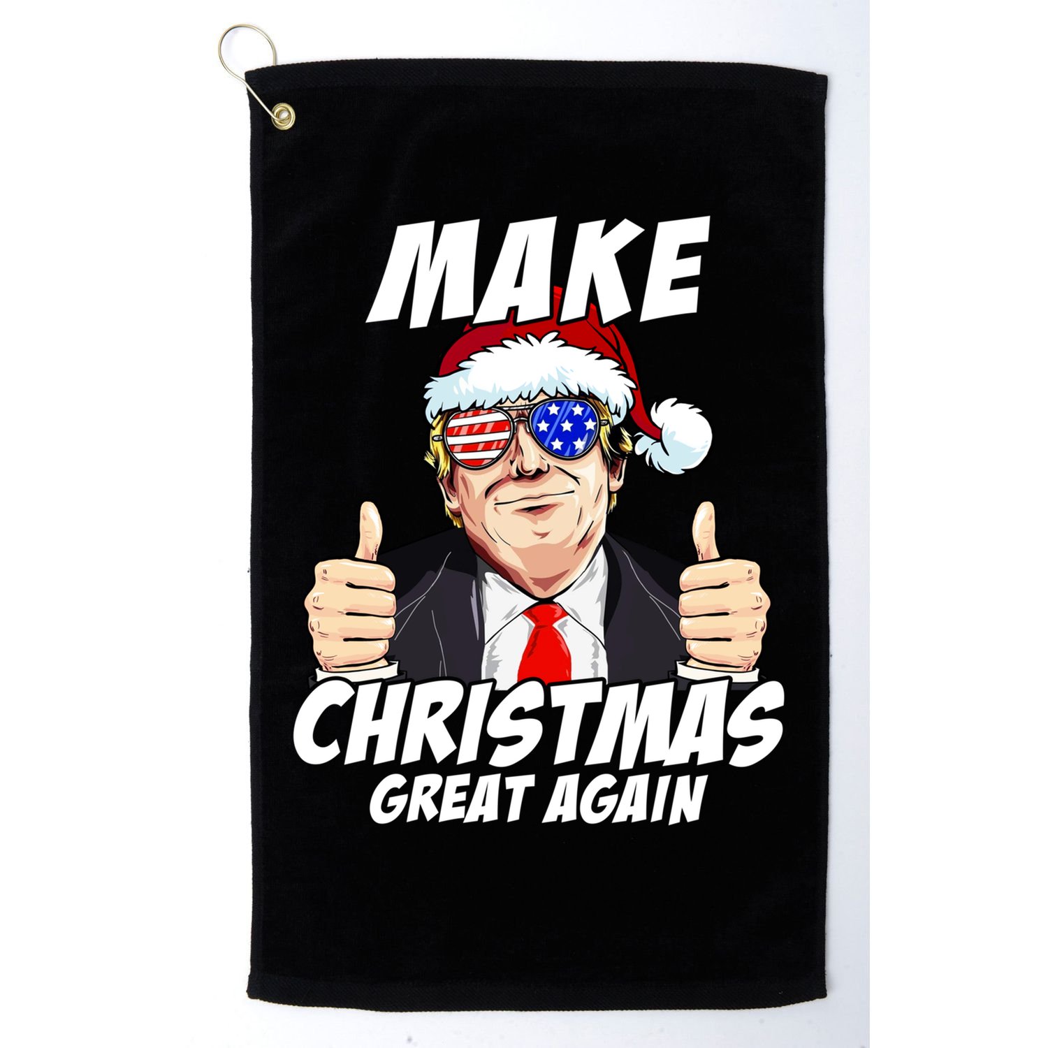 Santa Trump Make Christmas Great Again Family Matching Gift Golf Towel